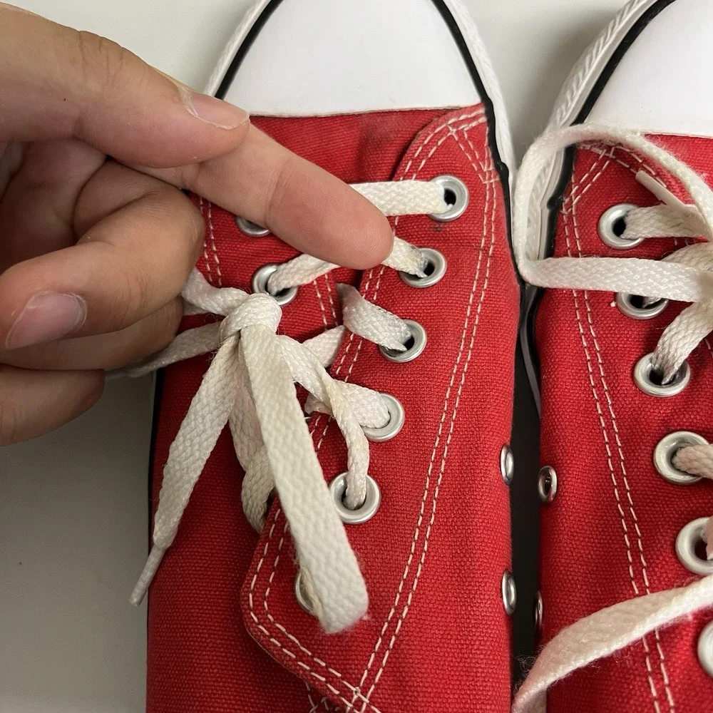 Converse Chuck Taylor All Star Low Top Red Canvas Sneakers Unisex Size 8 Skater